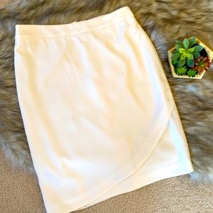 Cream Pencil Skirt